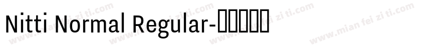 Nitti Normal Regular字体转换